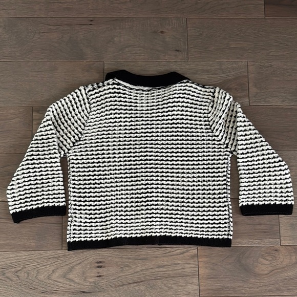 Vintage Charm Black and White Striped Women's Sweater - Picture 8 of 8